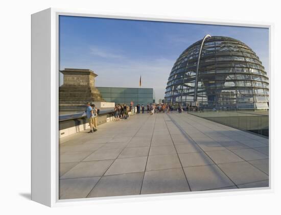 Tourists on the Roof Terrace of the Famous Reichstag Parliament Building, Berlin, Germany-Neale Clarke-Framed Premier Image Canvas