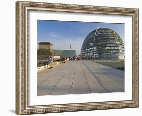 Tourists on the Roof Terrace of the Famous Reichstag Parliament Building, Berlin, Germany-Neale Clarke-Framed Photographic Print