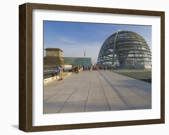 Tourists on the Roof Terrace of the Famous Reichstag Parliament Building, Berlin, Germany-Neale Clarke-Framed Photographic Print