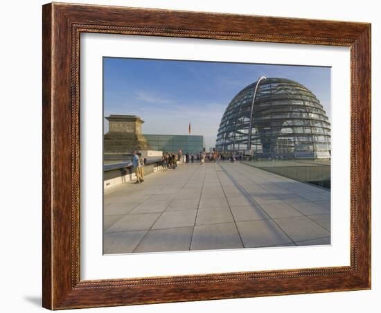 Tourists on the Roof Terrace of the Famous Reichstag Parliament Building, Berlin, Germany-Neale Clarke-Framed Photographic Print