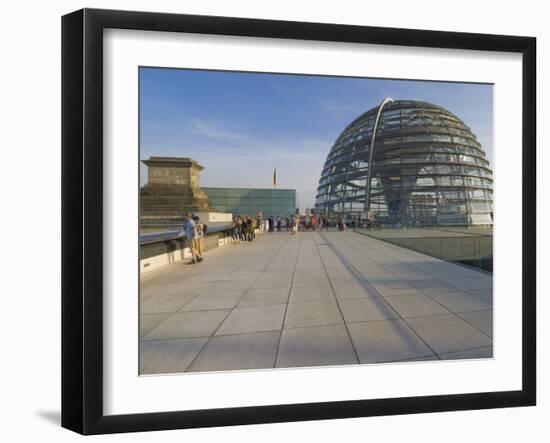 Tourists on the Roof Terrace of the Famous Reichstag Parliament Building, Berlin, Germany-Neale Clarke-Framed Photographic Print