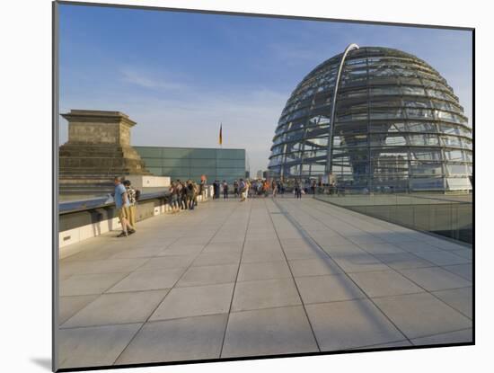 Tourists on the Roof Terrace of the Famous Reichstag Parliament Building, Berlin, Germany-Neale Clarke-Mounted Photographic Print