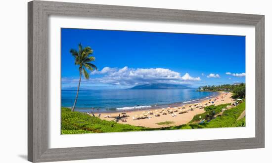 Tourists on Wailea Beach in Wailea Area of Maui, Hawaii, USA-null-Framed Photographic Print