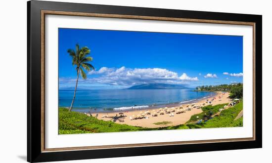 Tourists on Wailea Beach in Wailea Area of Maui, Hawaii, USA-null-Framed Photographic Print