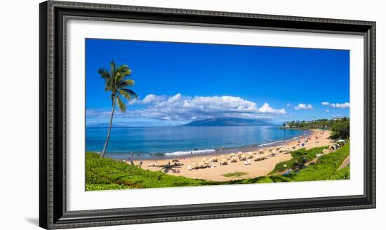 Tourists on Wailea Beach in Wailea Area of Maui, Hawaii, USA-null-Framed Photographic Print