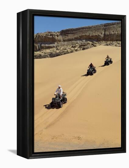 Tourists Set Out on Quad Bikes to Explore Magnificent Desert Scenery of Hartmann's Valley, Nambia-Nigel Pavitt-Framed Premier Image Canvas