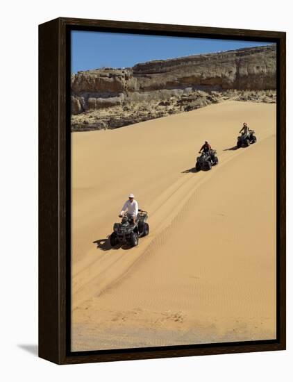 Tourists Set Out on Quad Bikes to Explore Magnificent Desert Scenery of Hartmann's Valley, Nambia-Nigel Pavitt-Framed Premier Image Canvas