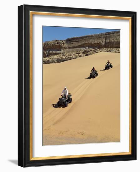 Tourists Set Out on Quad Bikes to Explore Magnificent Desert Scenery of Hartmann's Valley, Nambia-Nigel Pavitt-Framed Photographic Print