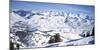 Tourists Skiing in Snow Covered Landscape, Sun Valley, Blaine County, Idaho, USA-null-Mounted Photographic Print