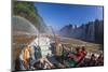 Tourists Take a River Boat to the Base of the Falls, Misiones, Argentina-Michael Nolan-Mounted Photographic Print