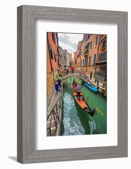 Tourists Travel on Gondolas at Canal-Alan64-Framed Photographic Print