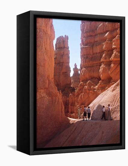 Tourists Walking in Bryce Canyon National Park, Utah, USA-Charles Sleicher-Framed Premier Image Canvas