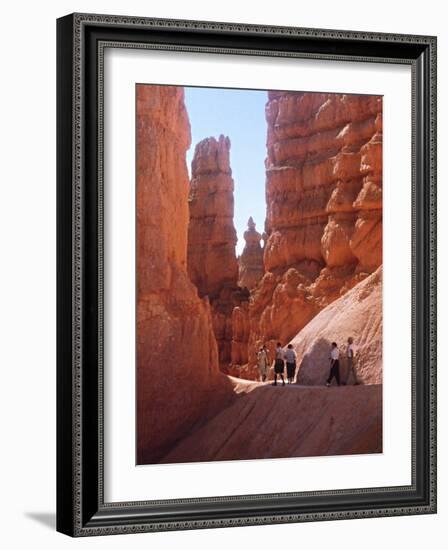 Tourists Walking in Bryce Canyon National Park, Utah, USA-Charles Sleicher-Framed Photographic Print