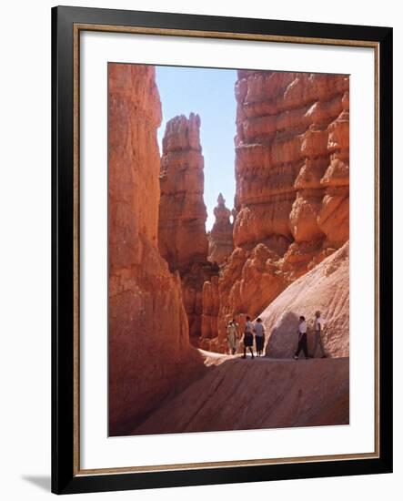 Tourists Walking in Bryce Canyon National Park, Utah, USA-Charles Sleicher-Framed Photographic Print