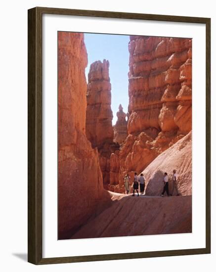 Tourists Walking in Bryce Canyon National Park, Utah, USA-Charles Sleicher-Framed Photographic Print