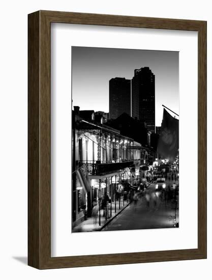 Tourists walking in the street, Bourbon Street, French Quarter, New Orleans, Louisiana, USA-null-Framed Photographic Print
