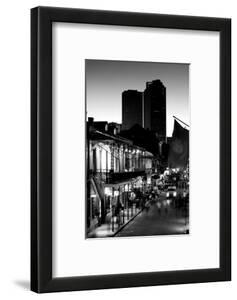 Beautiful Black And White Photography Framed Posters Artwork For Tourists Walking In The Street Bourbon French Quarter New Orleans Louisiana