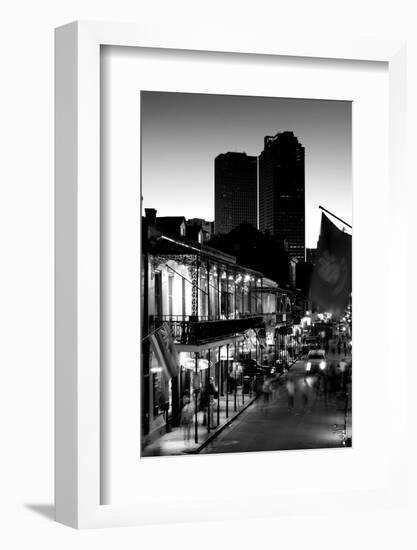 Tourists walking in the street, Bourbon Street, French Quarter, New Orleans, Louisiana, USA-null-Framed Photographic Print