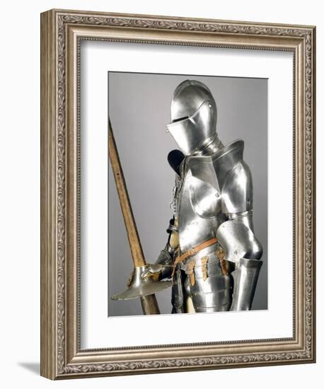 Tournament Armor in Steel with Lance in Steel and Wood, 1560-1580, Italy-null-Framed Giclee Print