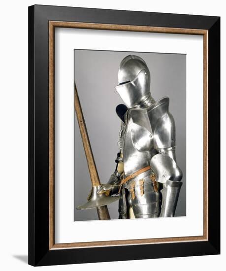 Tournament Armor in Steel with Lance in Steel and Wood, 1560-1580, Italy-null-Framed Giclee Print