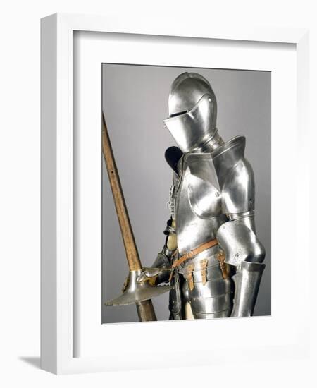 Tournament Armor in Steel with Lance in Steel and Wood, 1560-1580, Italy-null-Framed Giclee Print