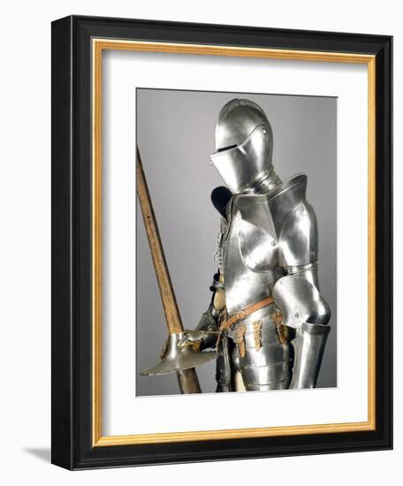 Tournament Armor in Steel with Lance in Steel and Wood, 1560-1580, Italy-null-Framed Giclee Print