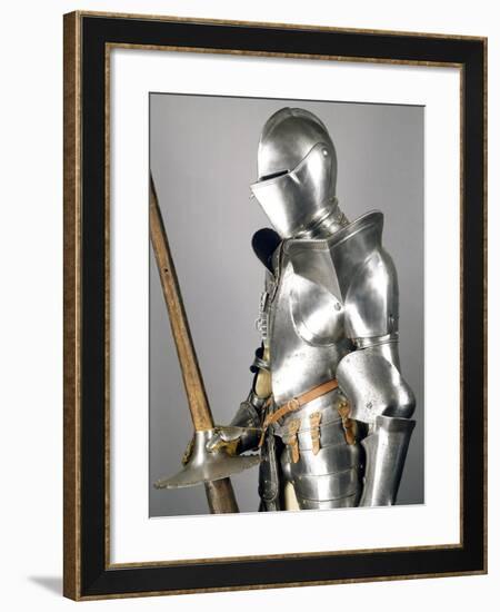 Tournament Armor in Steel with Lance in Steel and Wood, 1560-1580, Italy-null-Framed Giclee Print