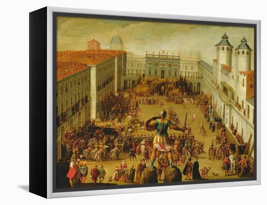 Tournament in Piazza Castello in Honour of the Wedding of Victor Amadeus I and Christine of France-Antonio Tempesta-Framed Premier Image Canvas