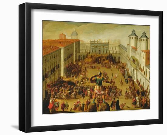 Tournament in Piazza Castello in Honour of the Wedding of Victor Amadeus I and Christine of France-Antonio Tempesta-Framed Giclee Print