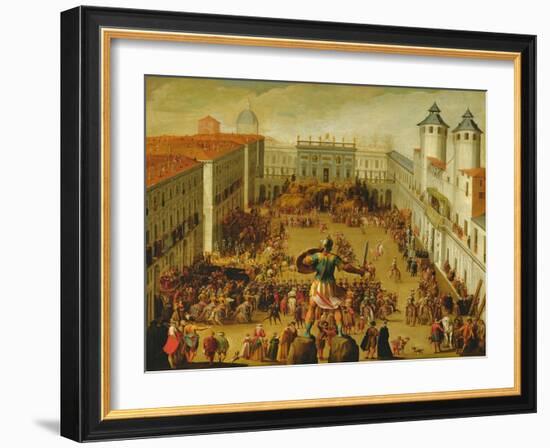 Tournament in Piazza Castello in Honour of the Wedding of Victor Amadeus I and Christine of France-Antonio Tempesta-Framed Giclee Print