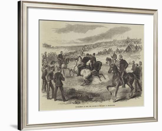 Tournament of the 17th Lancers in the Camp at Shorncliffe-null-Framed Giclee Print