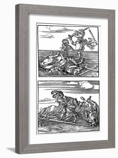 Tournament Scenes, 1515-1516-Albrecht Durer-Framed Giclee Print