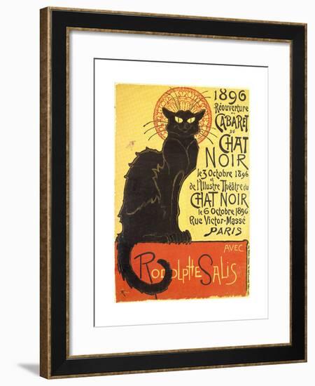 Tournee Du Chat Noir, 1896 - The Black Cat Cabaret-Théophile Alexandre Steinlen-Framed Art Print