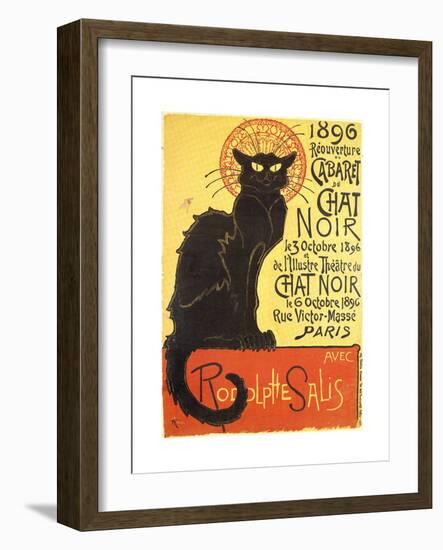 Tournee Du Chat Noir, 1896 - The Black Cat Cabaret-Théophile Alexandre Steinlen-Framed Art Print