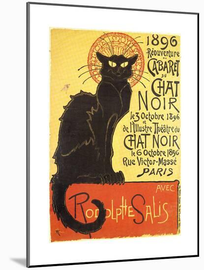 Tournee Du Chat Noir, 1896 - The Black Cat Cabaret-Théophile Alexandre Steinlen-Mounted Art Print