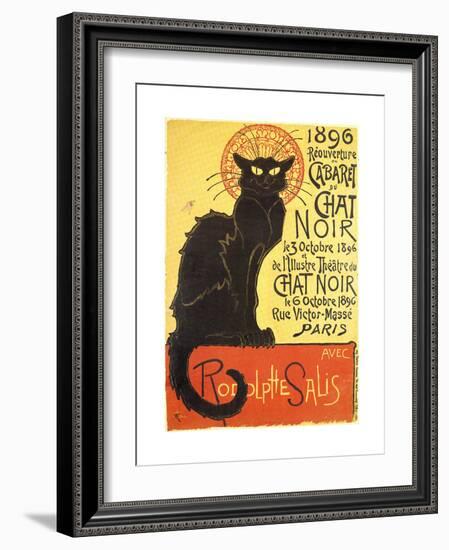 Tournee Du Chat Noir, 1896 - The Black Cat Cabaret-Théophile Alexandre Steinlen-Framed Art Print