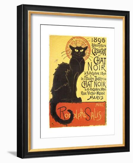 Tournee Du Chat Noir, 1896 - The Black Cat Cabaret-Théophile Alexandre Steinlen-Framed Art Print