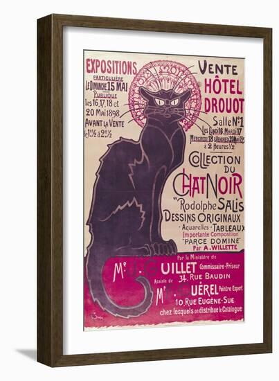 Tournee Du Chat Noir, 1896 - The Black Cat Cabaret-Théophile Alexandre Steinlen-Framed Giclee Print