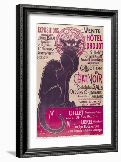 Tournee Du Chat Noir, 1896 - The Black Cat Cabaret-Théophile Alexandre Steinlen-Framed Giclee Print