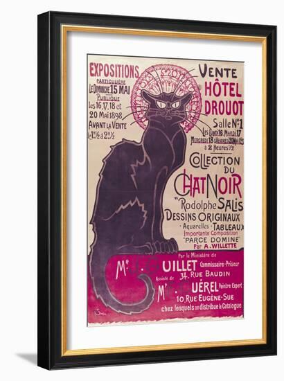 Tournee Du Chat Noir, 1896 - The Black Cat Cabaret-Théophile Alexandre Steinlen-Framed Giclee Print