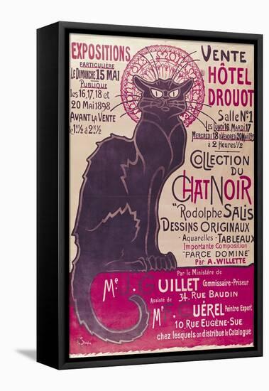 Tournee Du Chat Noir, 1896 - The Black Cat Cabaret-Théophile Alexandre Steinlen-Framed Premier Image Canvas