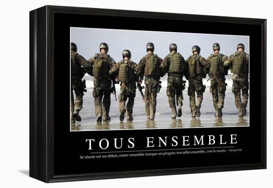 Tous Ensemble: Citation Et Affiche D'Inspiration Et Motivation-null-Framed Premier Image Canvas