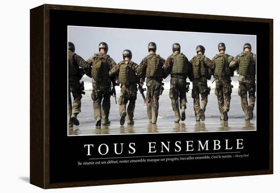 Tous Ensemble: Citation Et Affiche D'Inspiration Et Motivation-null-Framed Premier Image Canvas