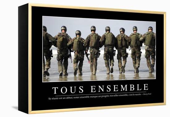 Tous Ensemble: Citation Et Affiche D'Inspiration Et Motivation-null-Framed Premier Image Canvas