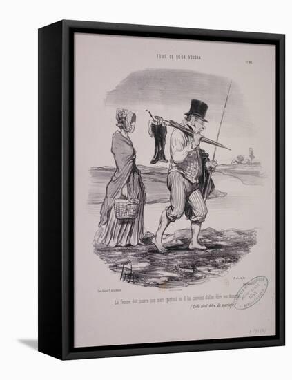 Tout ce qu'on voudra, numero 46-Honore Daumier-Framed Premier Image Canvas