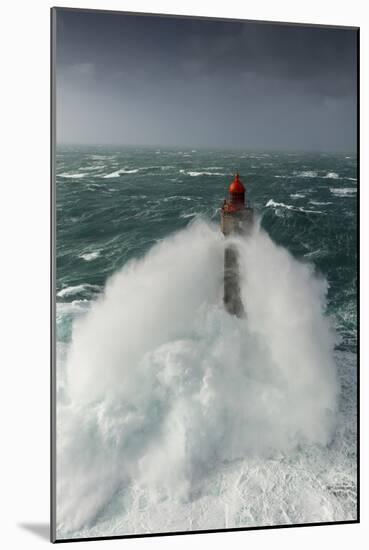 Toute La Force De La Nature Lors Du Passage De La Tempête Ruzica Au Phare De La Jument-Mathieu Rivrin-Mounted Photographic Print