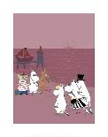 The Moomins Back on Dry Land After Their Treasure Hunt-Tove Jansson-Framed Art Print
