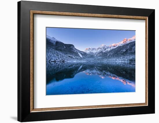 Tovel lake  Europe, Italy, Trentino Alto Adige, Trento district, Tovel valley, Non valley, Tuenno c-ClickAlps-Framed Photographic Print