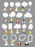 Different People With Speech Bubbles Collection-tovovan-Art Print