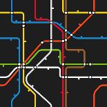 Seamless Background of Abstract Metro Scheme-tovovan-Art Print